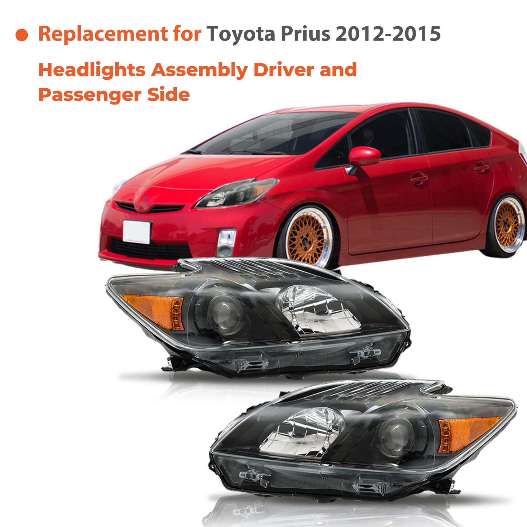 Amazon.com: labwork Headlight Assembly Replacement for Prius 2012