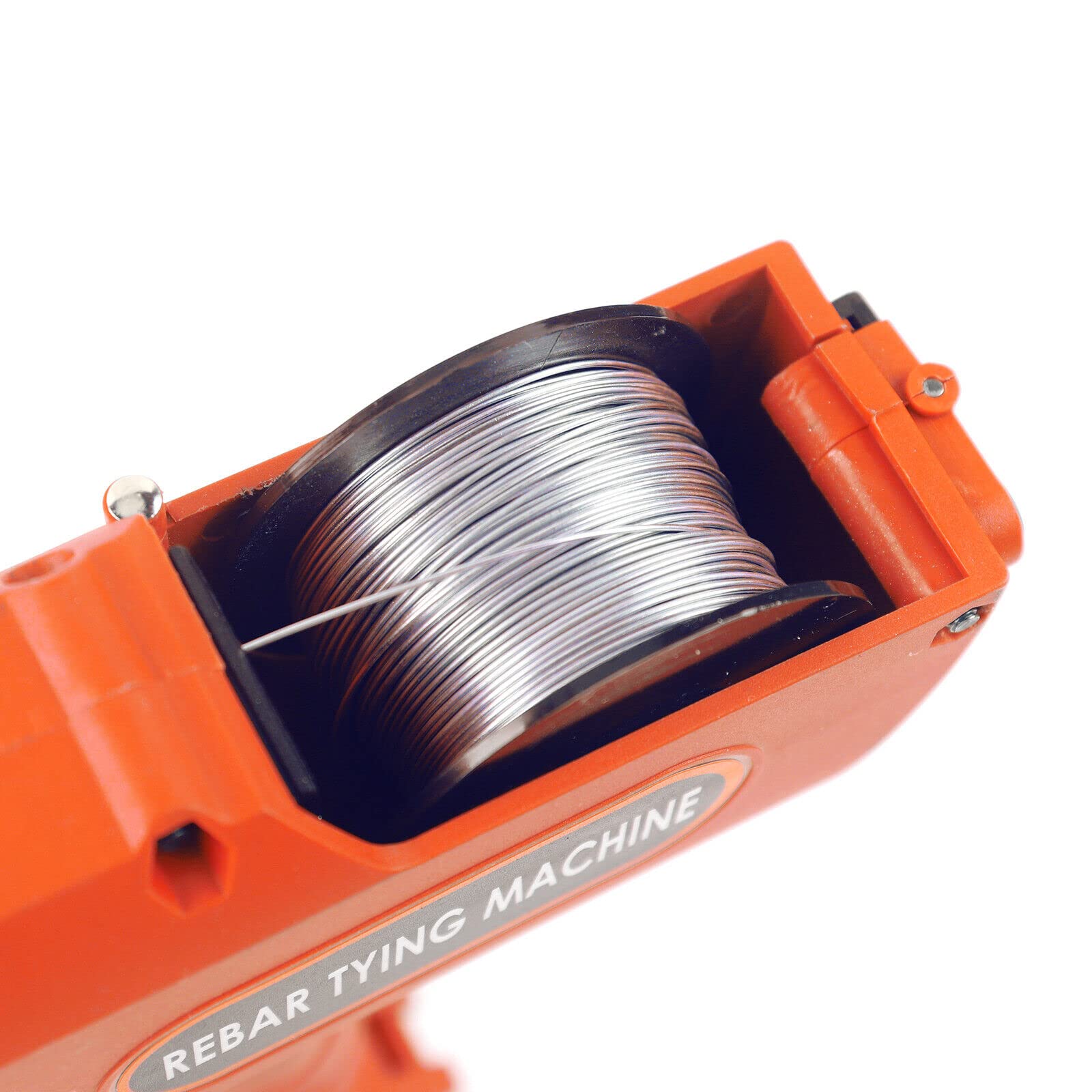 Connecteur d'armature, machine à relier à la main, renforcement électrique pour animaux, outil de cerclage automatique, machine à relier avec 1 rouleau de fil de liage 300-500 mm, orange