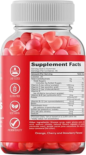 Miniatura 5 de VitaHalal Gomitas multivitamínicas halal, sabor natural jugoso orgánico, sin OMG, para adultos, 90 unidades, para hombres y mujeres