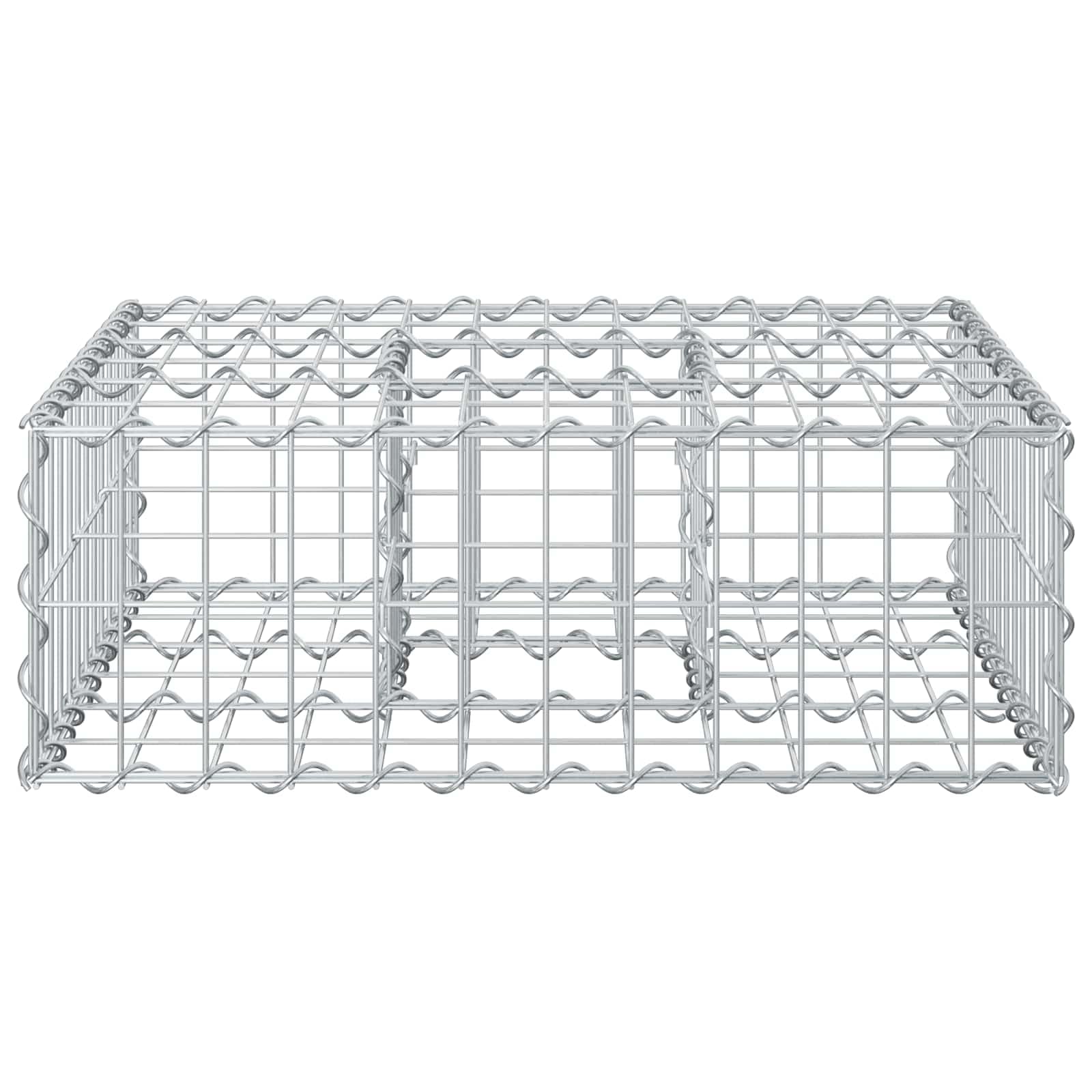 vidaXL Podniesione łóżko gabionowe 60 x 60 x 20 cm Stal Galwanizowana