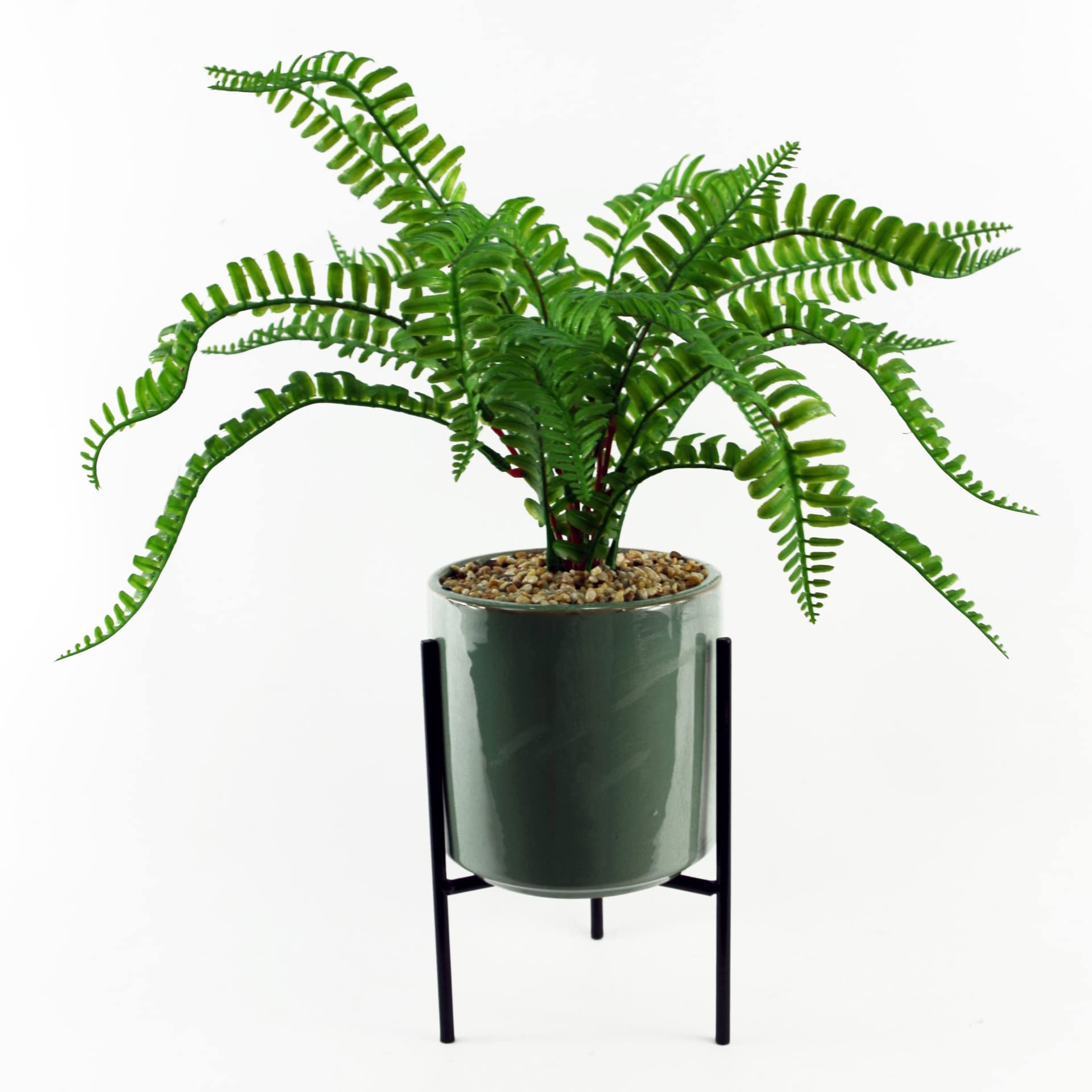 Leaf Artificial Realistic Natural Look Moss Fern in Pot,40cm