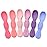 PrimaStella Silicone Chew Spoon Set for Babies and Toddlers - Safety Tested - BPA Free - Microwave, Dishwasher and Freezer Safe - Rosy Shades