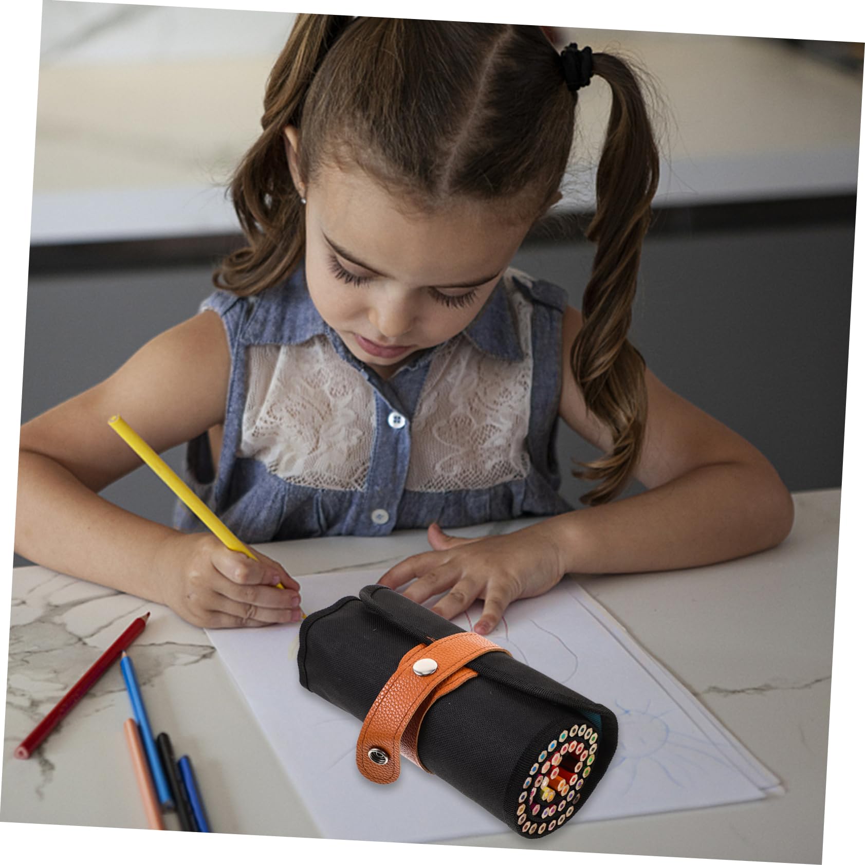ERINGOGO Buntstifte Komfortabel zu Halten mit Ergonomischem Design Farben Holz 50 Satz zum Zeichnen und Kunstprojekten für Erwachsene und Schüler