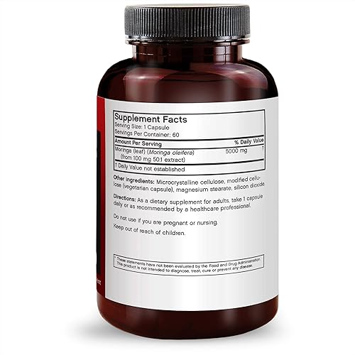 Miniatura 2 de FutureBiotics Moringa 5000 mg 60 Vegetarian Capsules