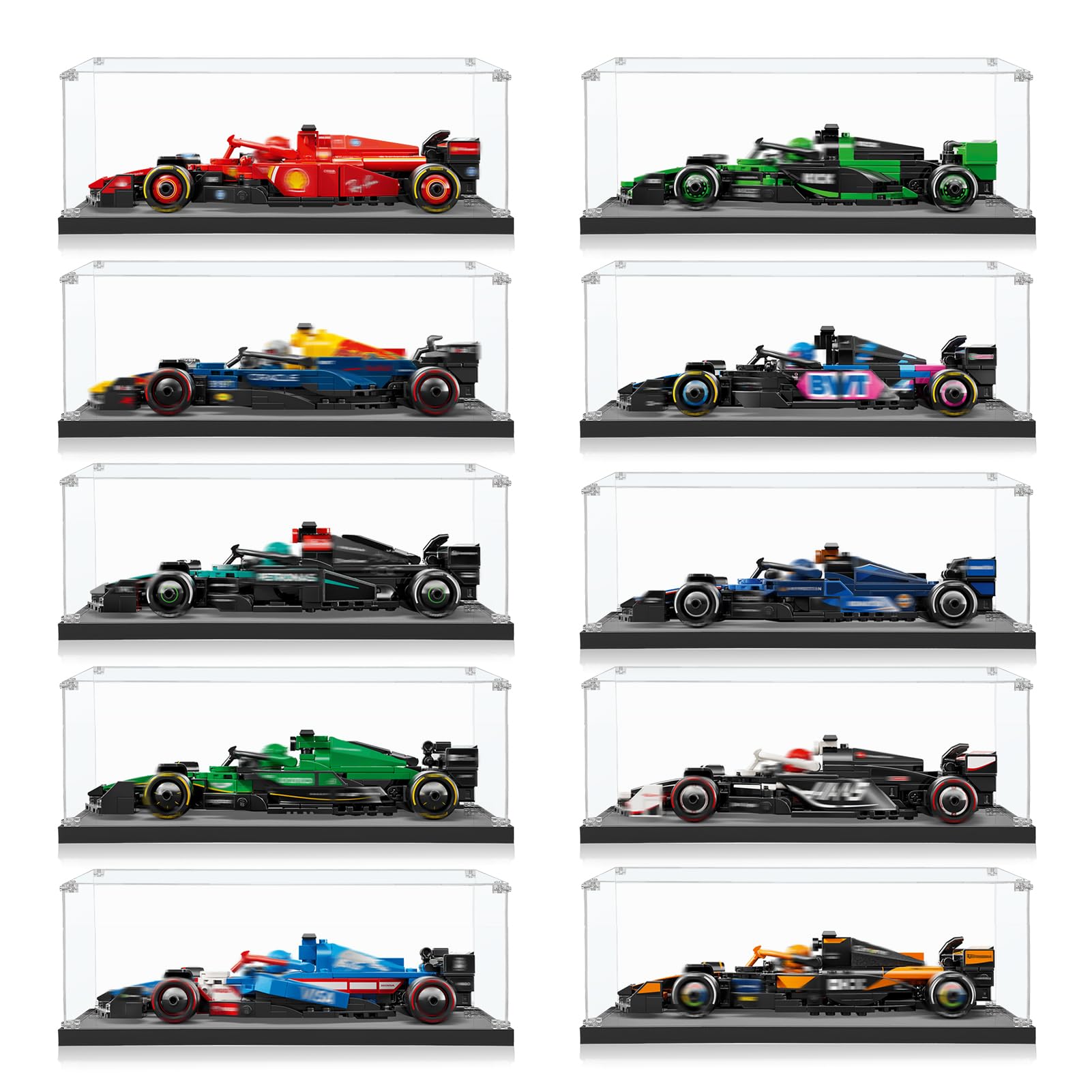 Vitrine in acrilico per Lego Speed Champions Ferrari SF-24 F1 Formula 1 77242 - Protezione antipolvere - 22 x 11 x 8 cm