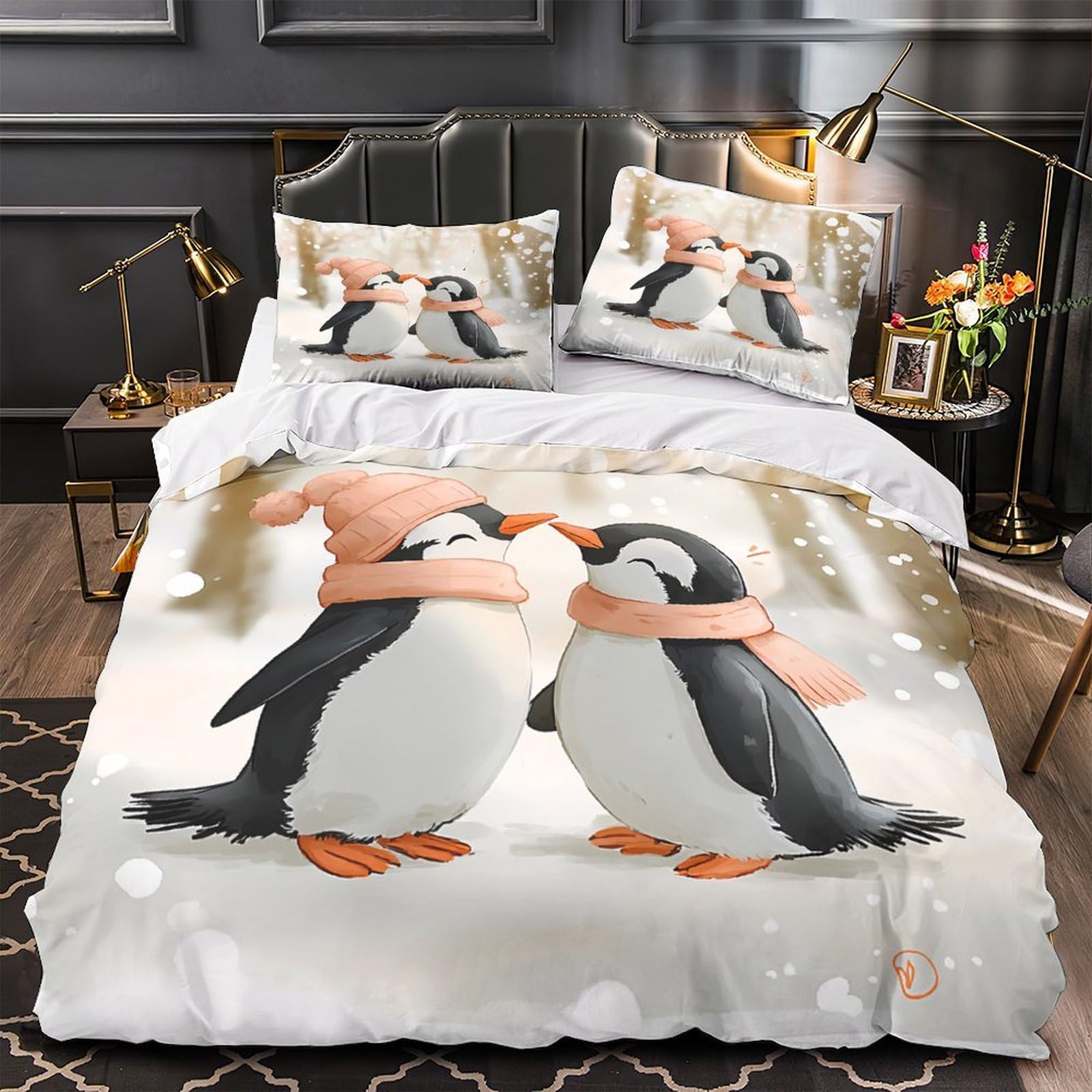 Housse de couette King 220x240cm microfibre imprimée 3D