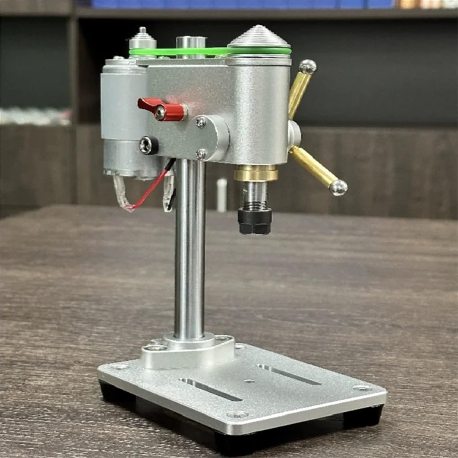 Taladro de banco, minitaladro de columna, Mini taladro de banco de alta precisión, máquina perforadora pequeña, máquina perforadora de microprecisión for mantenimiento de relojes Para bricolaje con jo