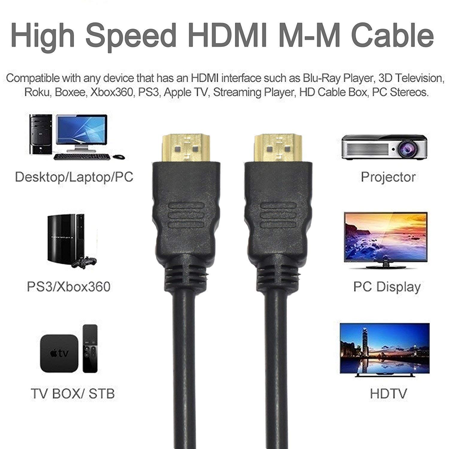 PremiumAV 4K HDMI Cable 1.5M - Black -7