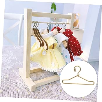 Amazon.co.jp: VICASKY 40個チュアドールハウス用衣装ハンガー