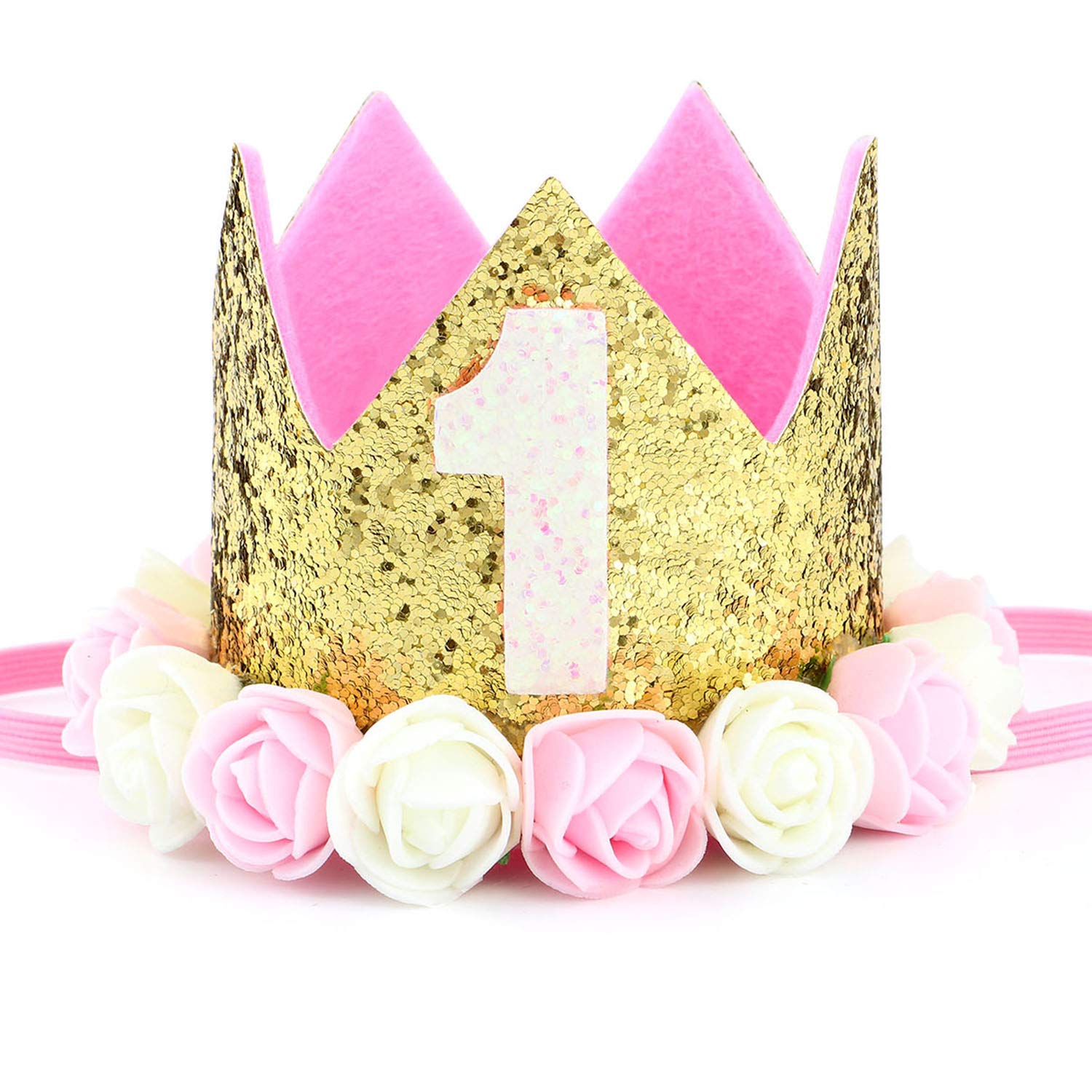 See full amazon price history chart for Festiko® Pink & Gold Glitter Party Hat/Crown for Girls 1st Birthday/Baby Birthday Decorations, Birthday Decoration Supplies, Birthday Girl Accessories Festiko® Pink & Gold Glitter Party Hat/Crown for Girls 1st Birthday/Baby Birthday Decorations, Birthday Decoration Supplies, Birthday Girl Accessories (B09ZL7GXPP) Amazon Price History, Amazon Price Tracker