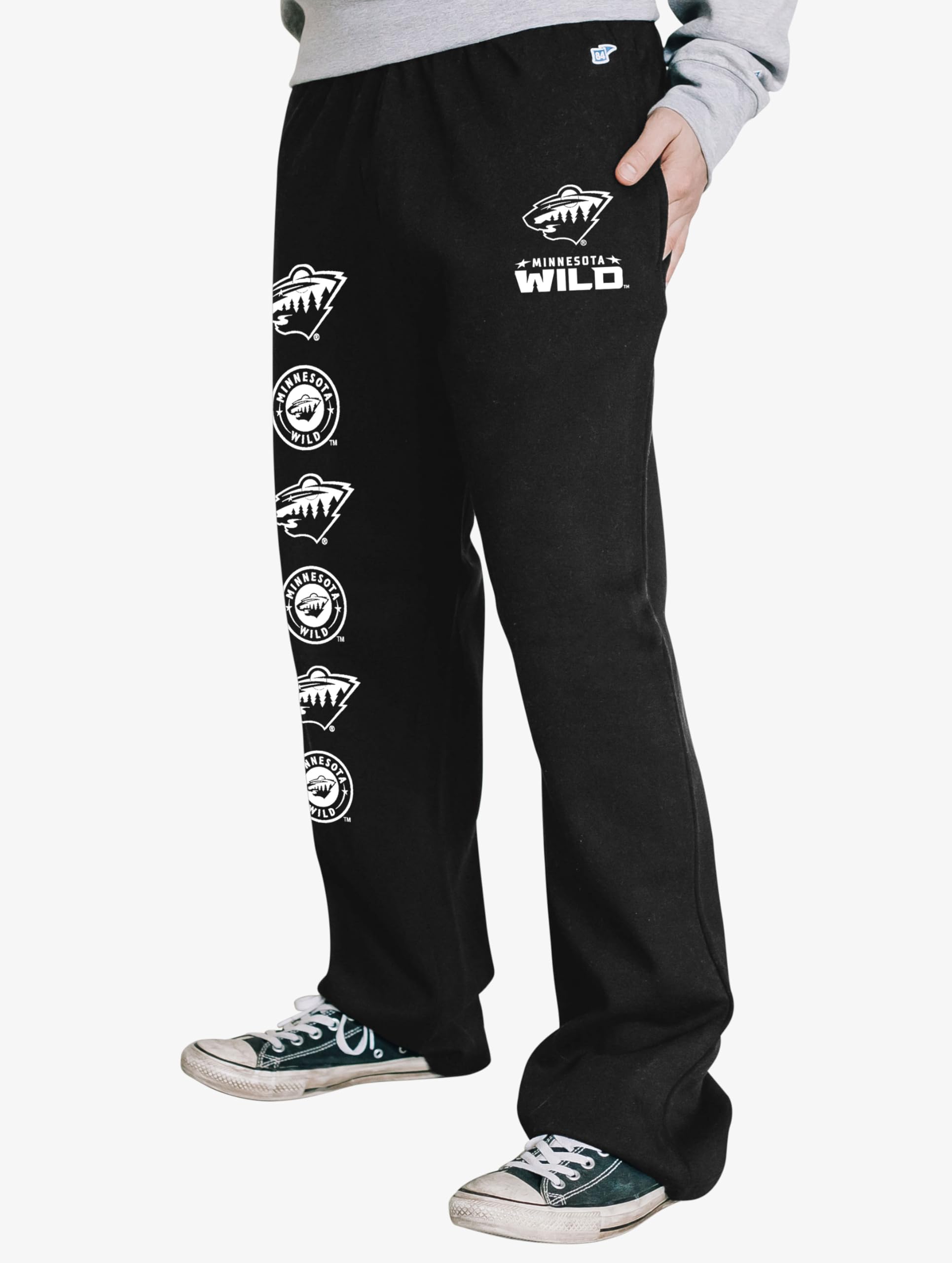 Blue 84 Men's Standard NHL Officially Licensed Sweatpants Black