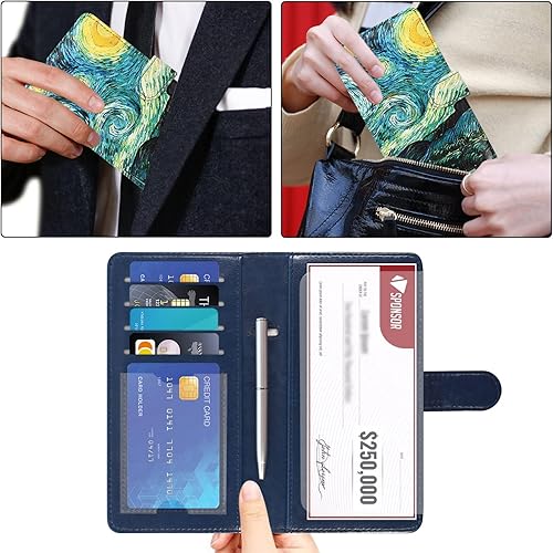 Miniatura 5 de ACdream Checkbook Cover, Leather RFID Blocking Check Book Wallet