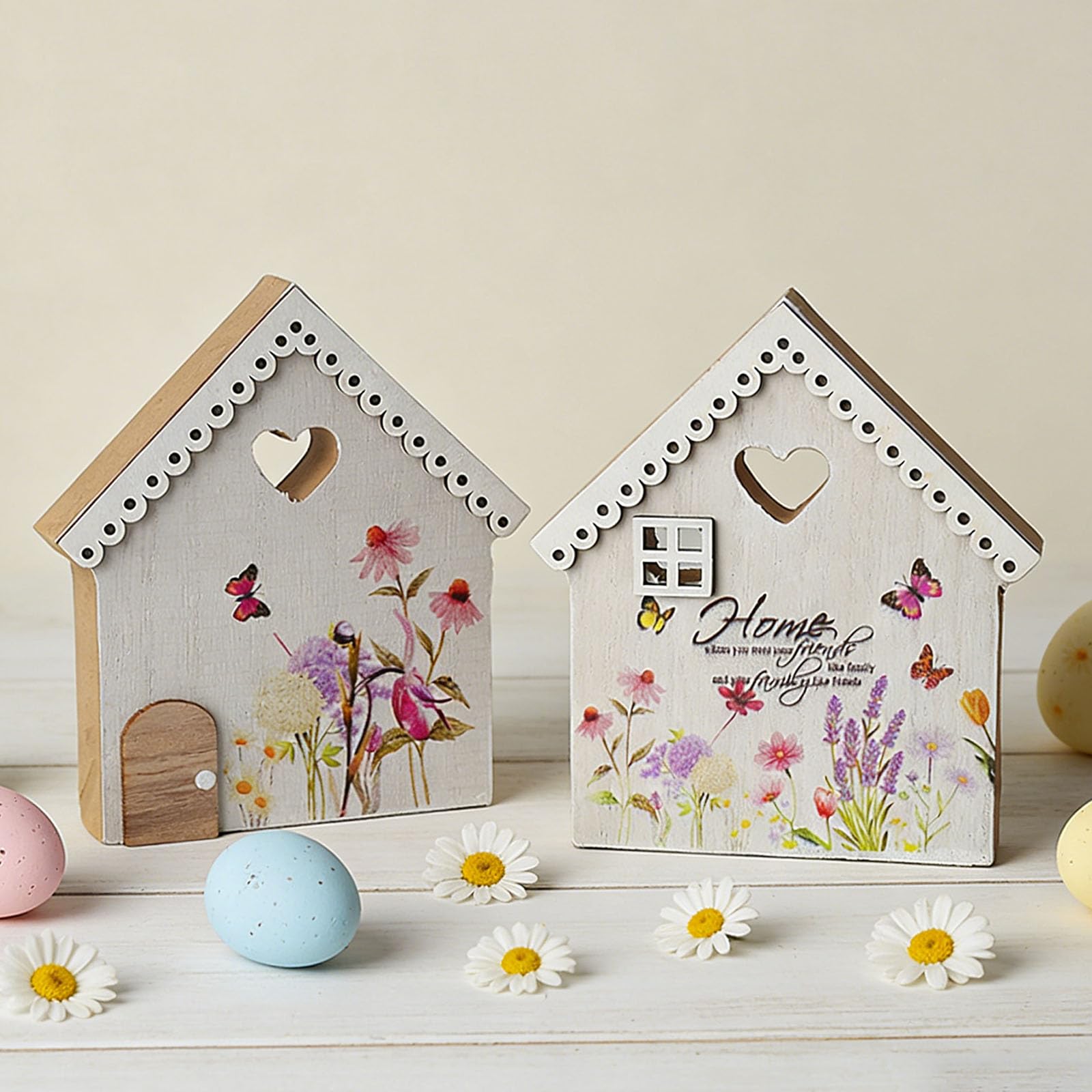 HERZONE 2pcs Frühlingsdeko Innen Tischdeko Ostern Deko Kommu