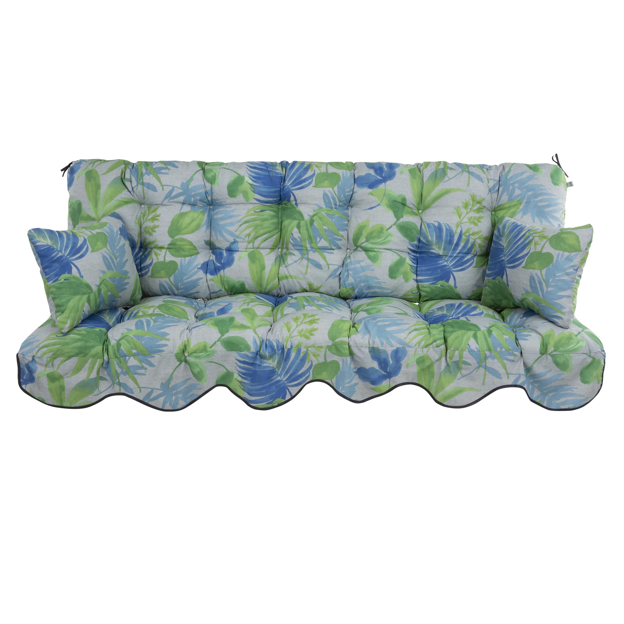 PATIO Hollywoodschaukel Auflage 180x50 cm Minorca Sitzpolster Rückenlehne 2 Seitenkissen Befestigungsschnüre Volant vorne