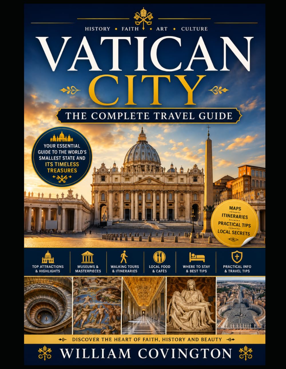 Vatican City: The Complete Travel Guide: Your Ultimate First-Timer's Companion to St. Peter's Basilica, the Sistine Chapel, the Vatican Museums, the ... Bernini's Colonnade, the Vatican Grottoes,