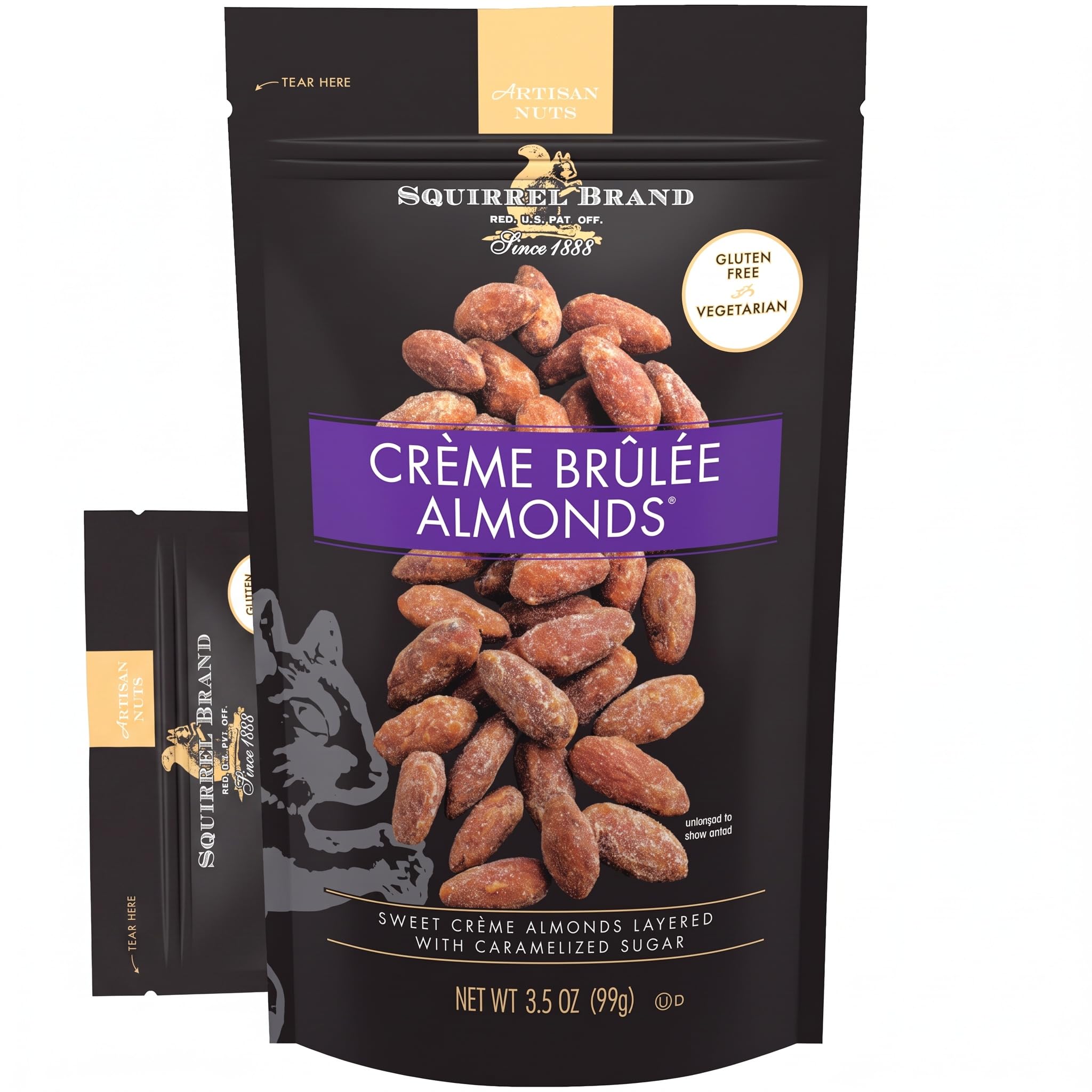 Crème Brûlée Almonds / 3.5 Ounce (Pack of 2)
