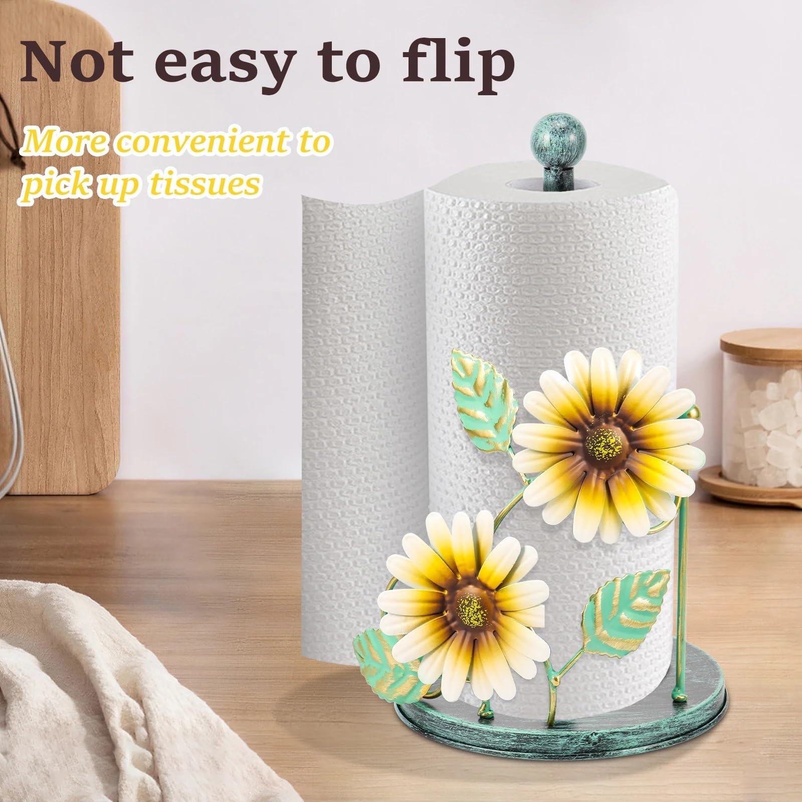 Küchenrollenhalter Sonnenblumen-Eisenrollen-Papierhandtuchhalter