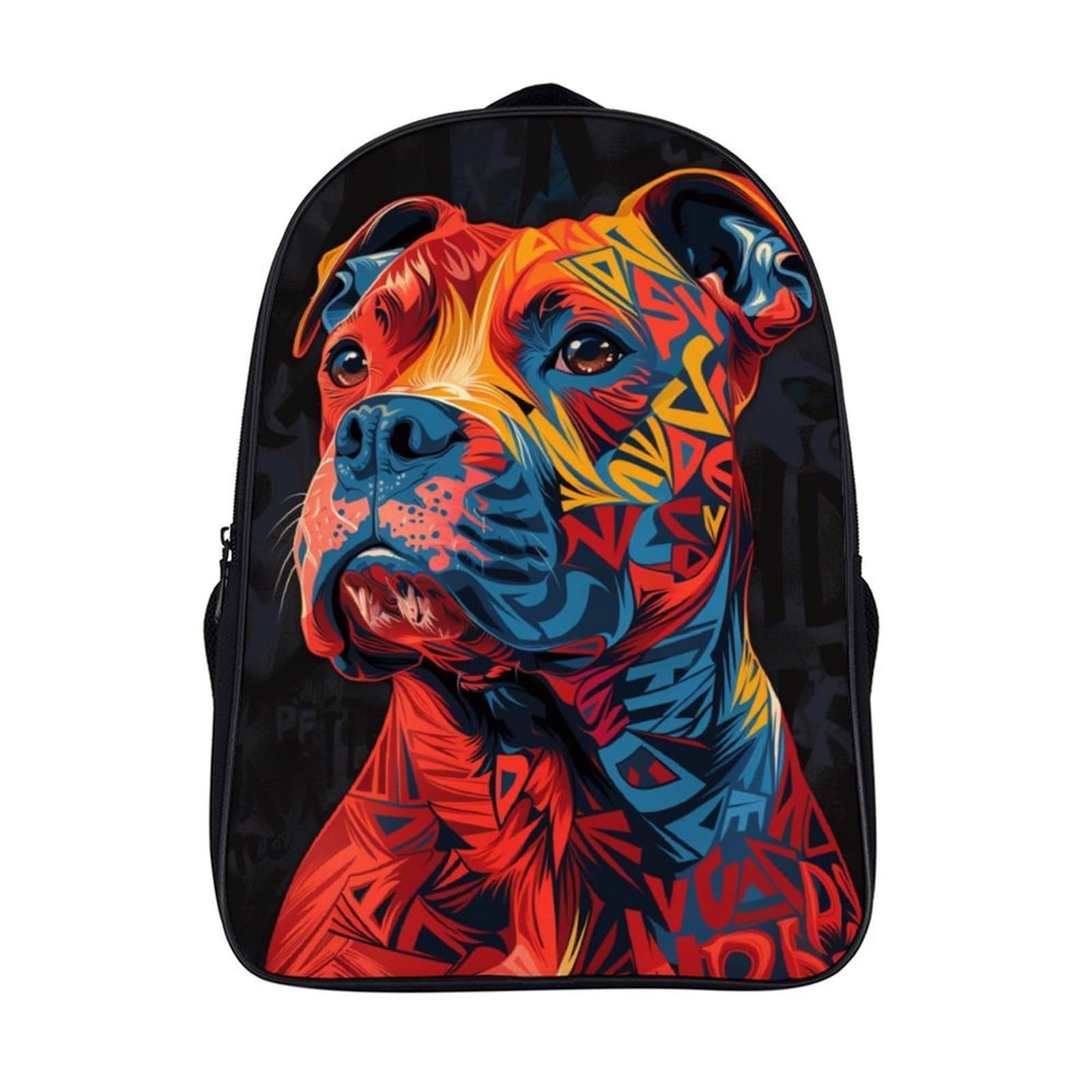 TPISLI School Backpack for Girls, Causal Travel School Bags Pitbull Dog Backpack for Teenagers Kids，Bull Terrier Lightweight Rucksack Bookbag Daypack