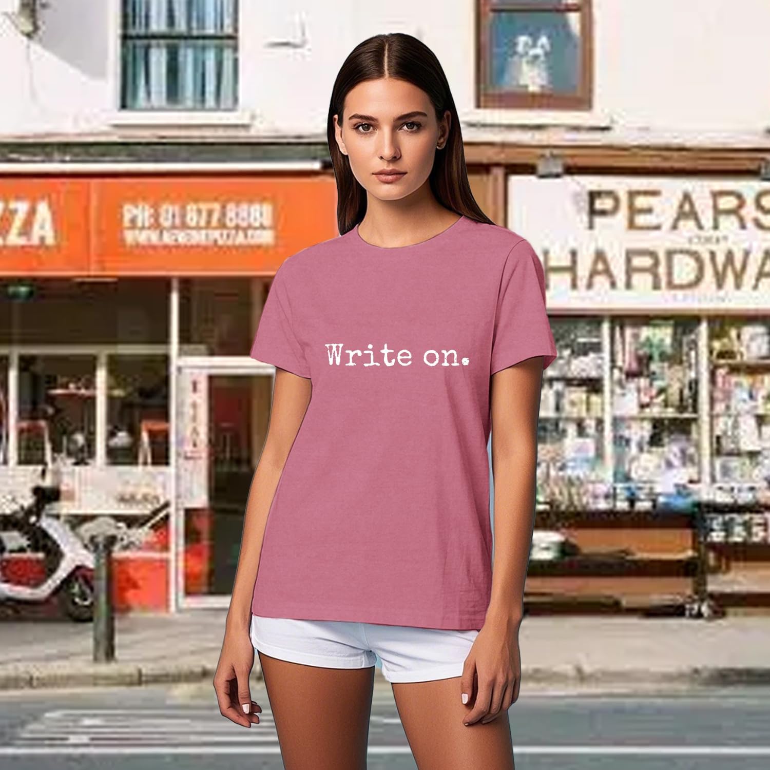 Author Shirts for Women Writing T-Shirt Write On Tee Tops - Image 4