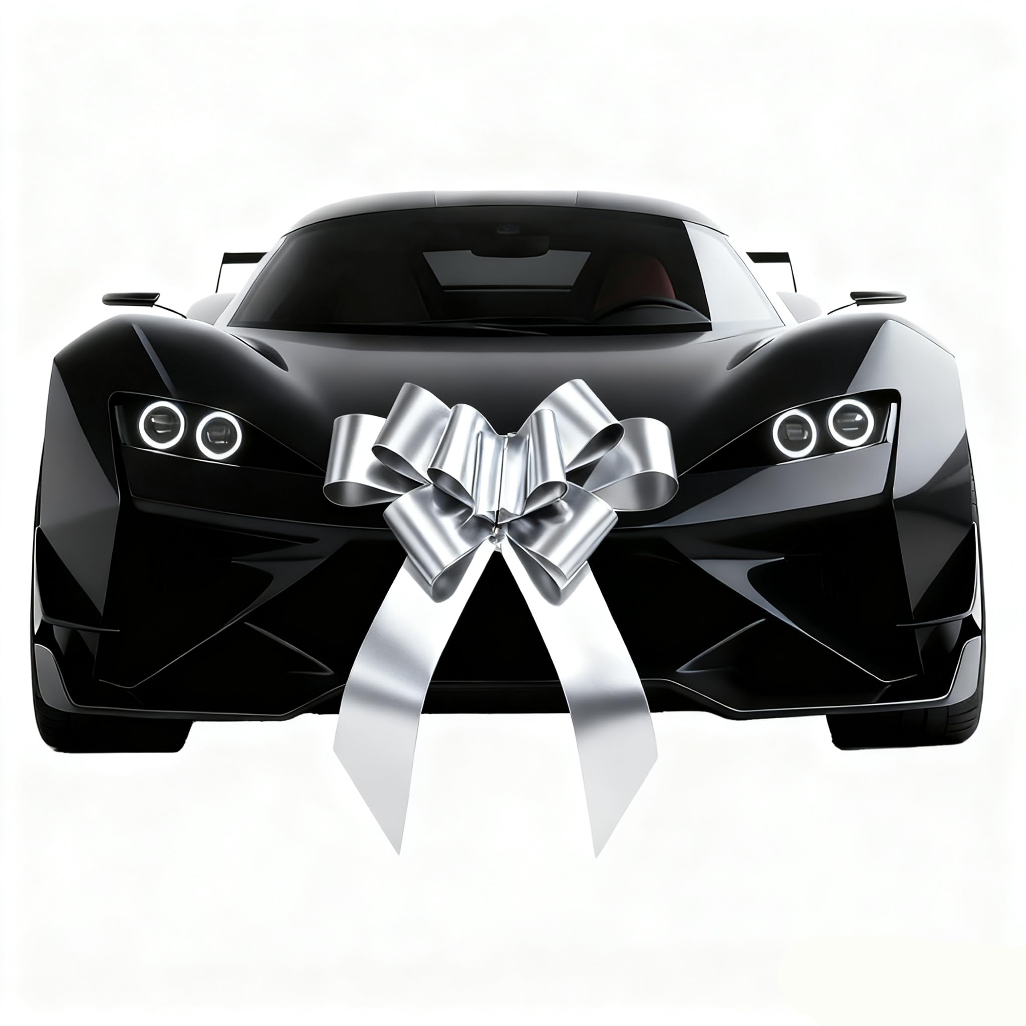 Rozozo 30 inch Car Bow,Giant Gift Bow,Big Bow for Car Huge Car Bow,Big Bow for Gifts (Silver)