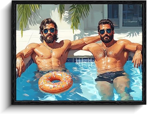 Miniatura 17 de Arte de pared LGBT, decoración de pared en lienzo gay, sonidos gay IM en obras de arte para sala de estar, dormitorio, póster del orgullo LGBTQ para