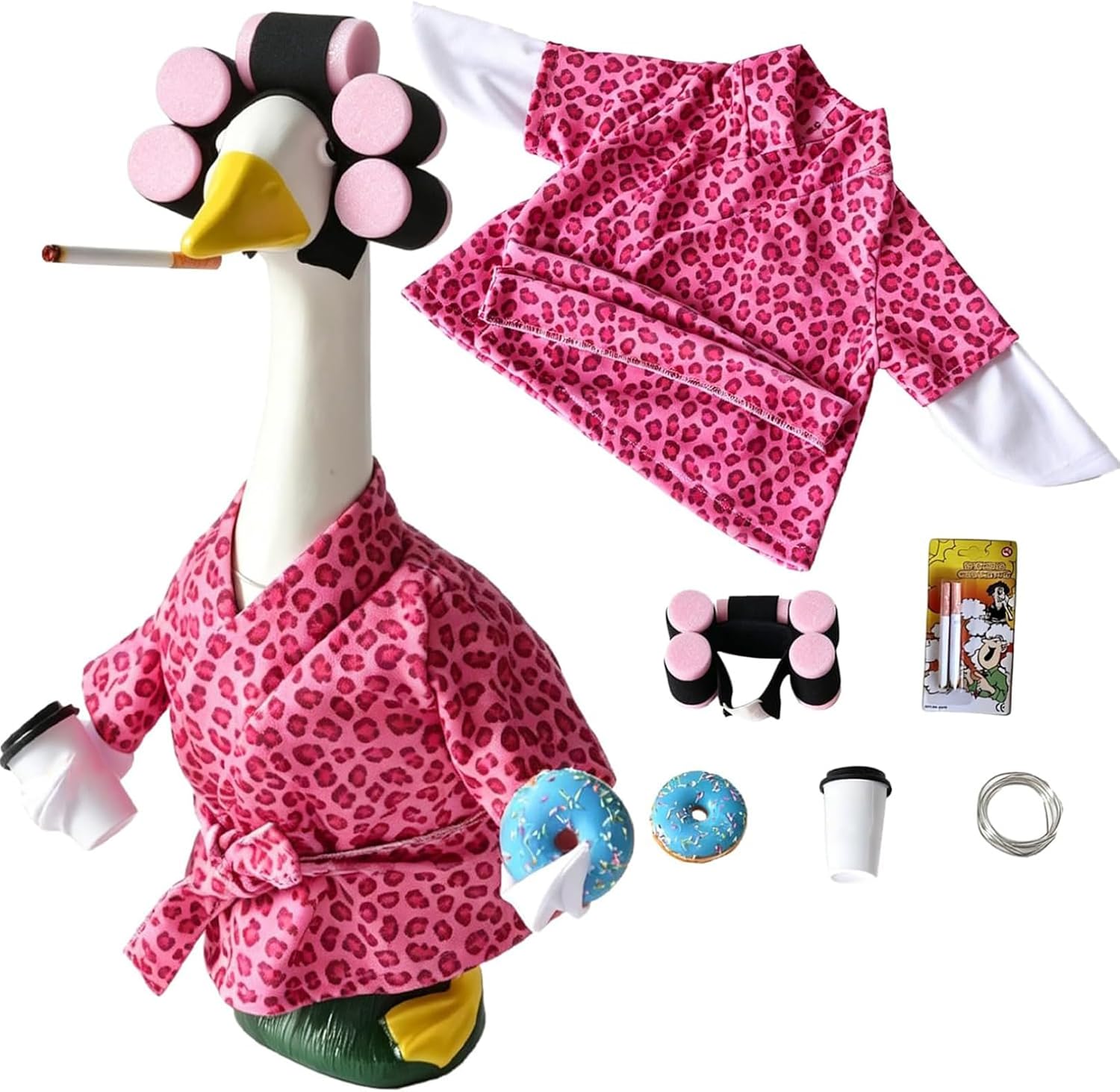 Whimsical Porch Goose Accessories Outdoor Garden Adornment Red One Size