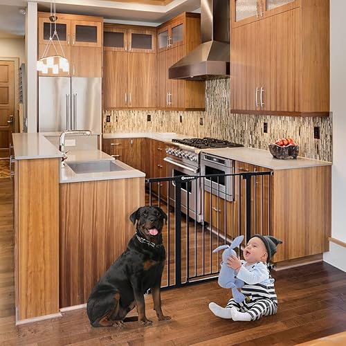 Miniatura 6 de Papacare Puerta extra alta para bebés de 36 pulgadas para puertas de escaleras, se adapta a aberturas de 29.5 a 48.8 pulgadas de ancho, puerta extra