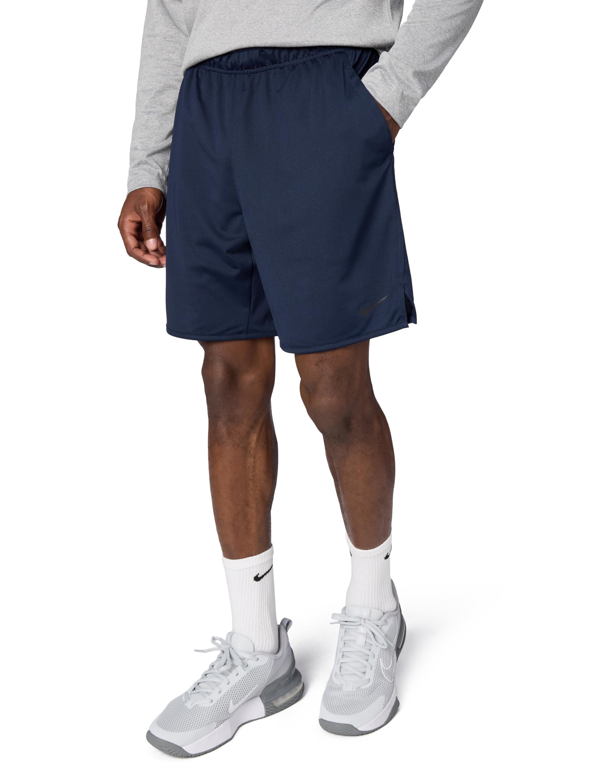 Nike Men's Dri-Fit Totality 7 Unlined Knit Fitness Shorts - Obsidian/Black - XL