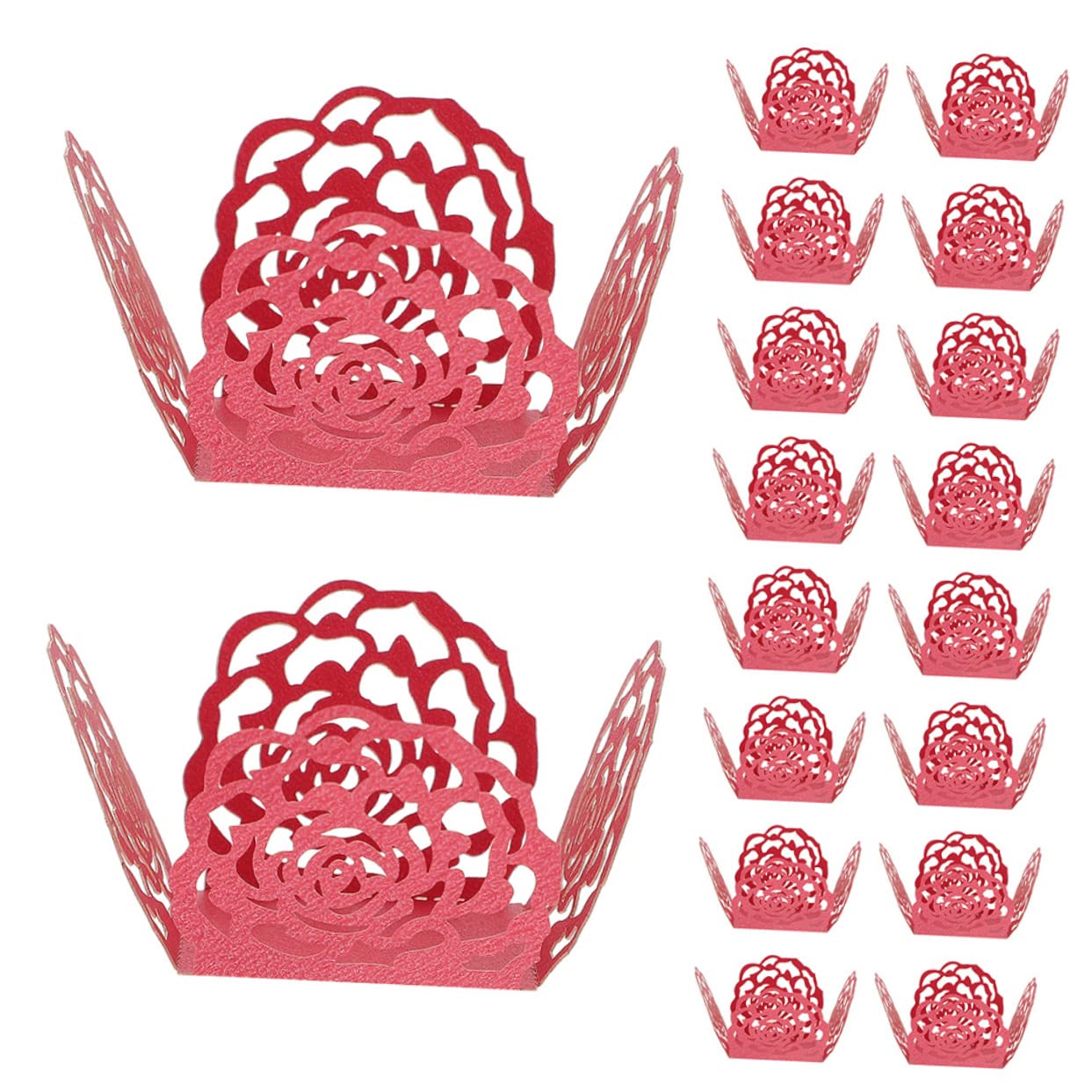 Kisangel 200pièces Caissettes à Chocolat Papier avec Motif Fleur Décoratif pour Mariage Et Fête De Chocolat Et Élégantes