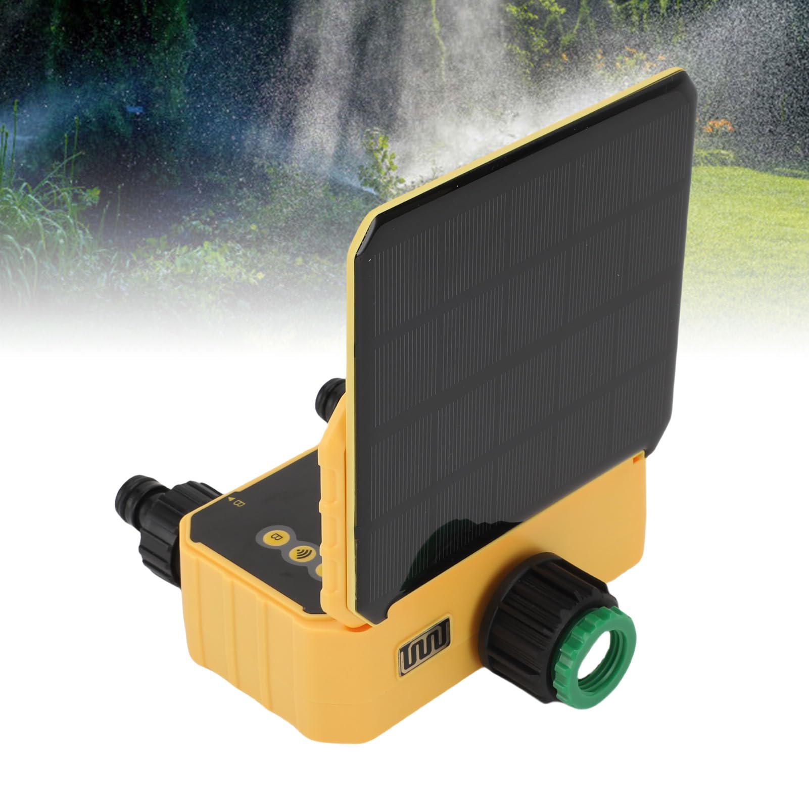 Tonysa Solar Watering Timer z Czujnikiem Deszczu i Sterowanie Wi-Fi, Inteligentny Kontroler Nawadniania do Ogrodu, Automatyczny System Podlewania z 2 Punktami Sprzedaży i wbudowaną Akumulator