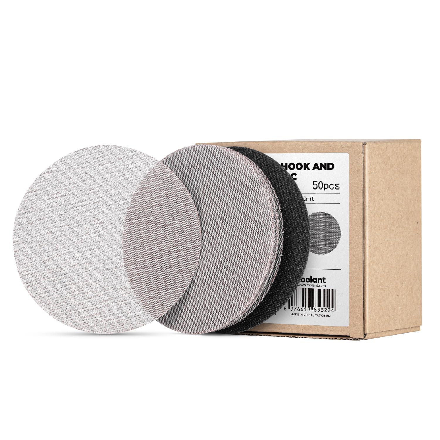 toolant Disco de lijado abrasivo de malla de 6 pulgadas, discos de lijado de gancho y bucle de 8 agujeros sin polvo para lijadoras de disco aleatorias y lijadoras orbitales, incluye protector de