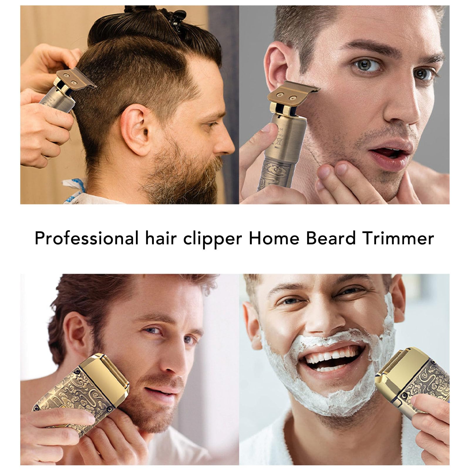 YUYTE Tagliacapelli Professionale per Uomo con Lamina, Tagliacapelli e Barba Elettrico con Display LCD, Kit per la Toelettatura