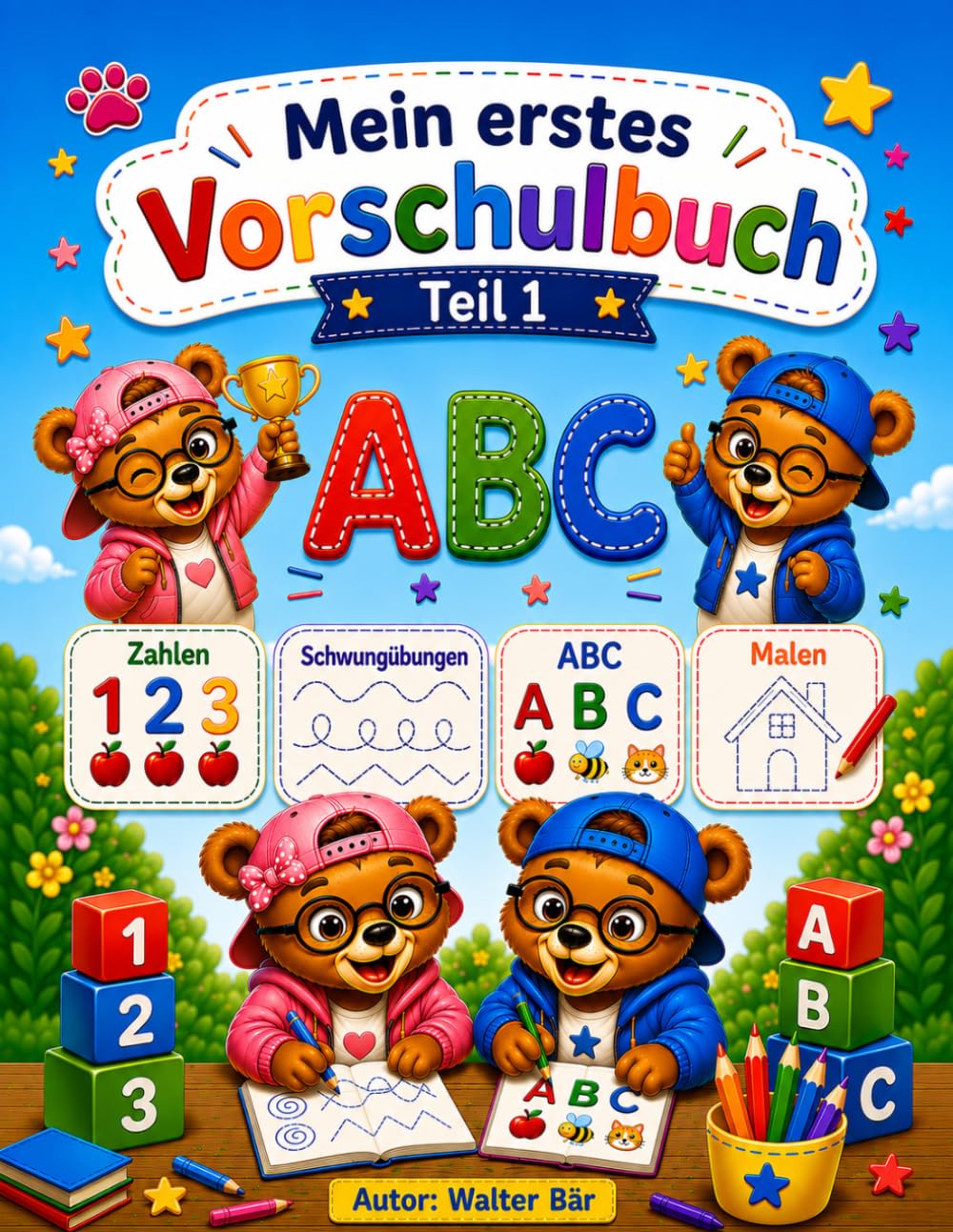 Mein erstes Vorschulbuch: ABC lernen, Zahlen, Schwungübungen und erste Schreibübungen ab 4 Jahren (Mein Vorschulbuch)