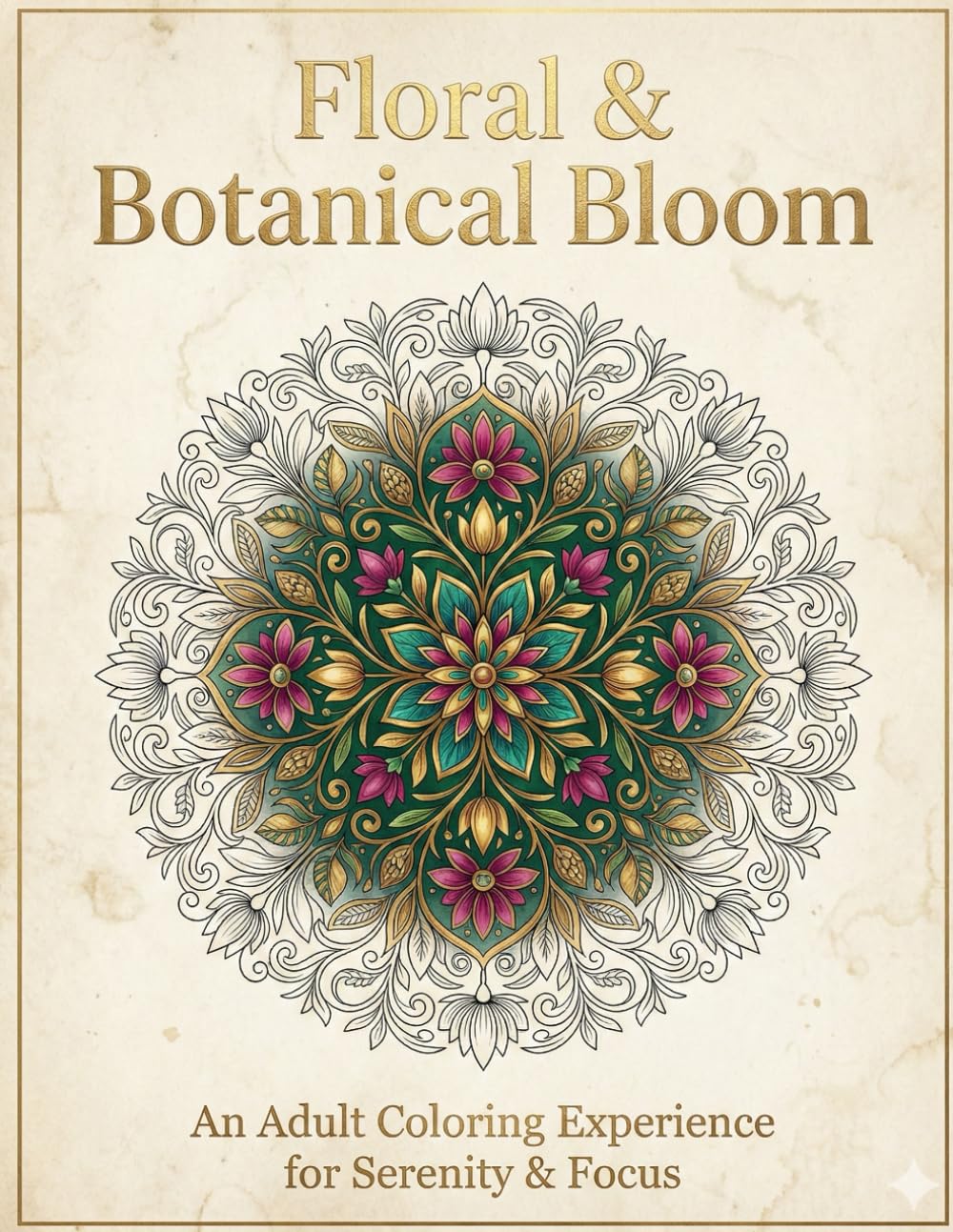 Floral & Botanical Bloom: A Mandala Coloring Book: 40 Intricate Designs for Stress Relief, Mindful Relaxation, and Artistic Expression (Adult Coloring Collection)