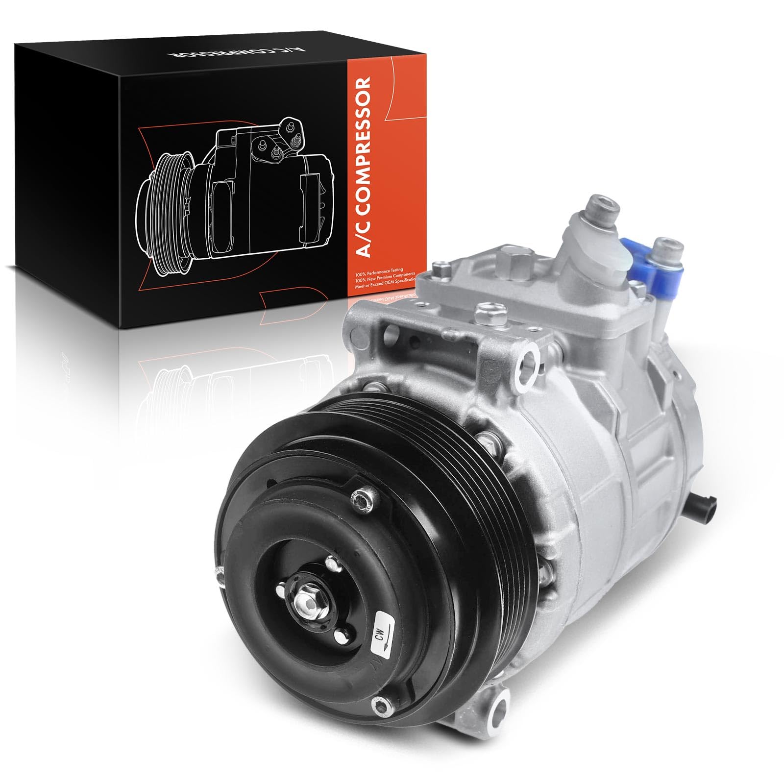 Frankberg Klimaanlagen Kompressor mit Kupplung Kompatibel mit E-Klasse W210 W211 W212 SLK R170 C-Klasse W203 CLK C208 C209 CLS C218 C219 Replace# 0002306511, inkl. Öl vorbereift