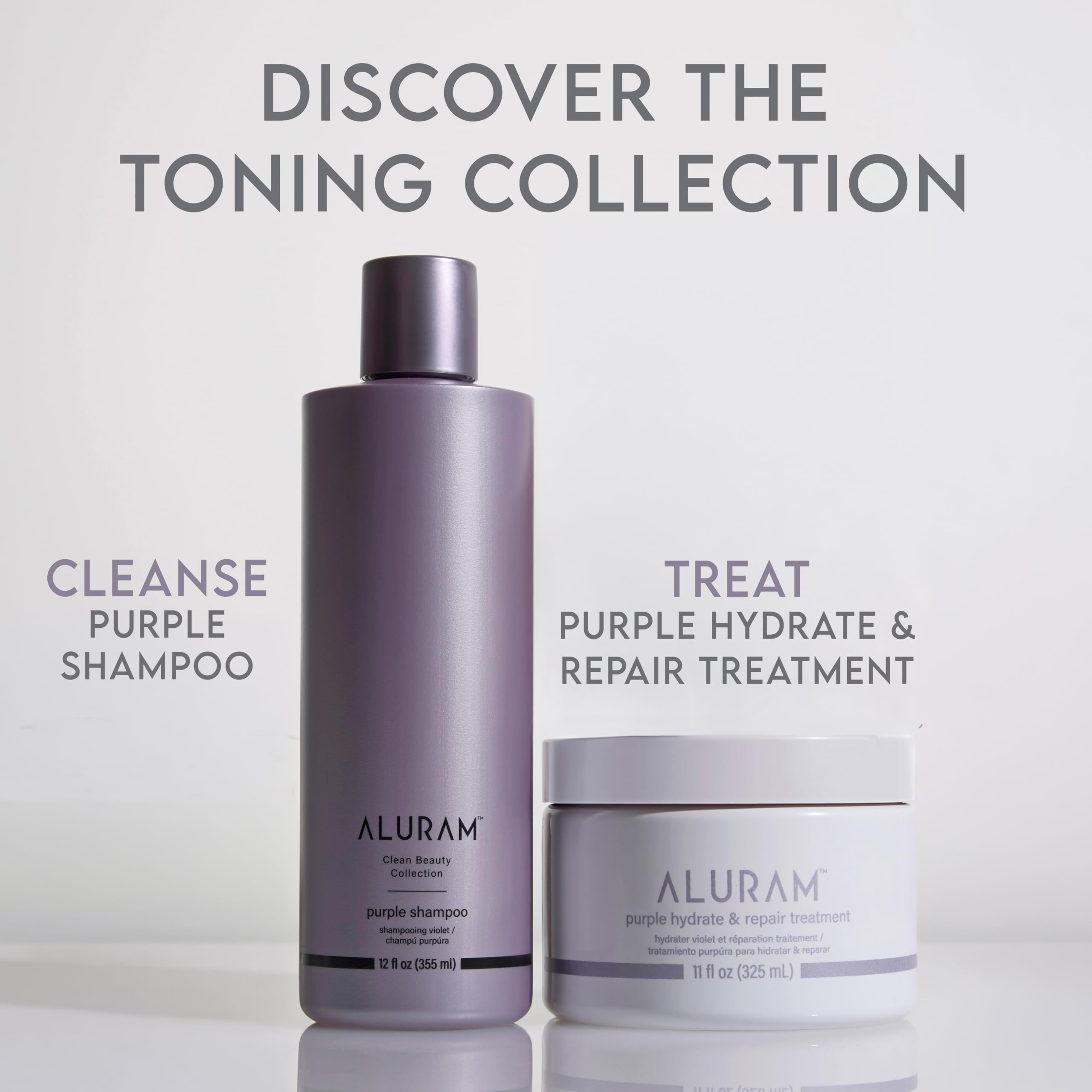 Aluram Purple Hydrate & Repair Hair Treatment for Blonde, Silver & Gray Hair, 11 fl oz