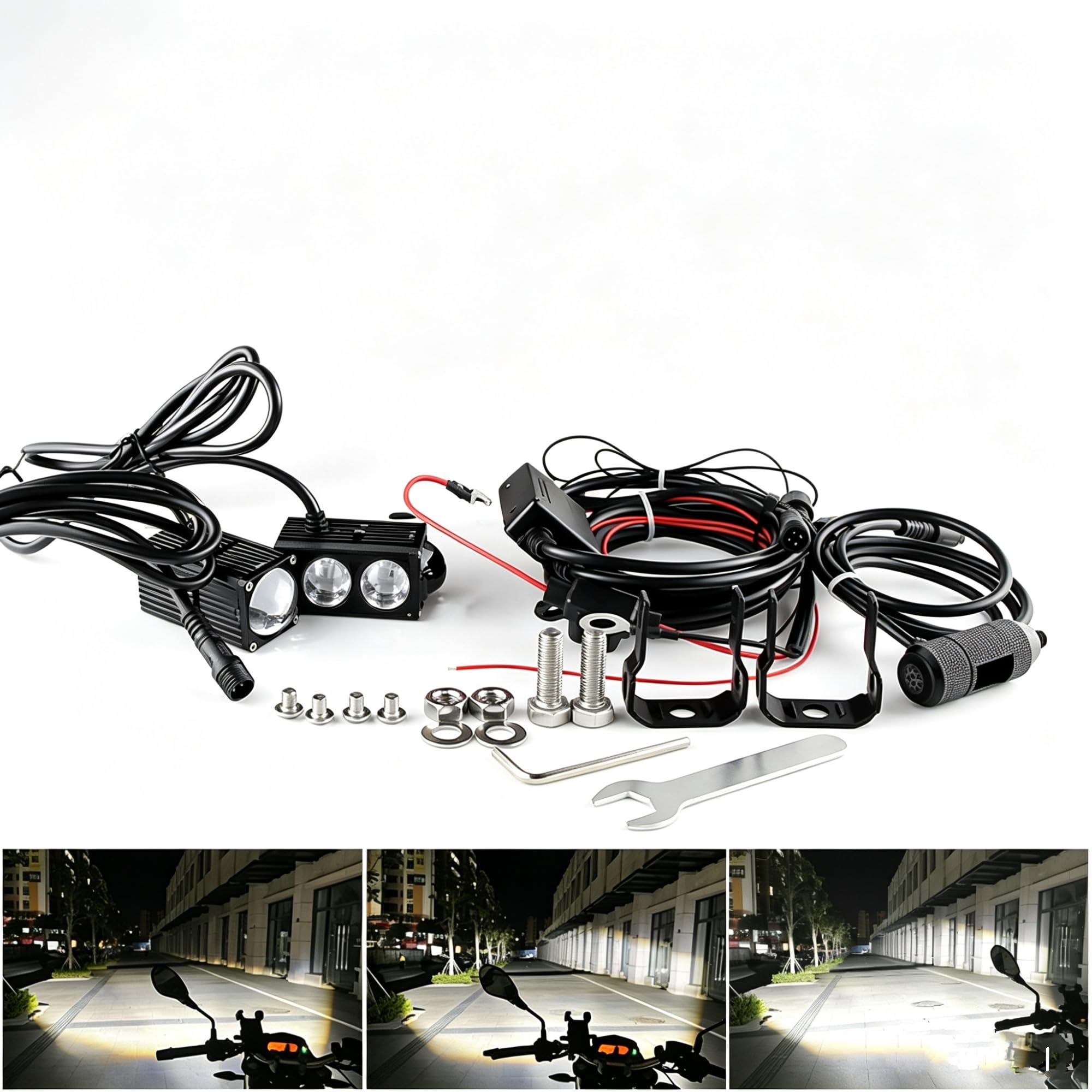 Phare Antibrouillard Phare LED Universel X6C 18000Lm Phare Moto LED