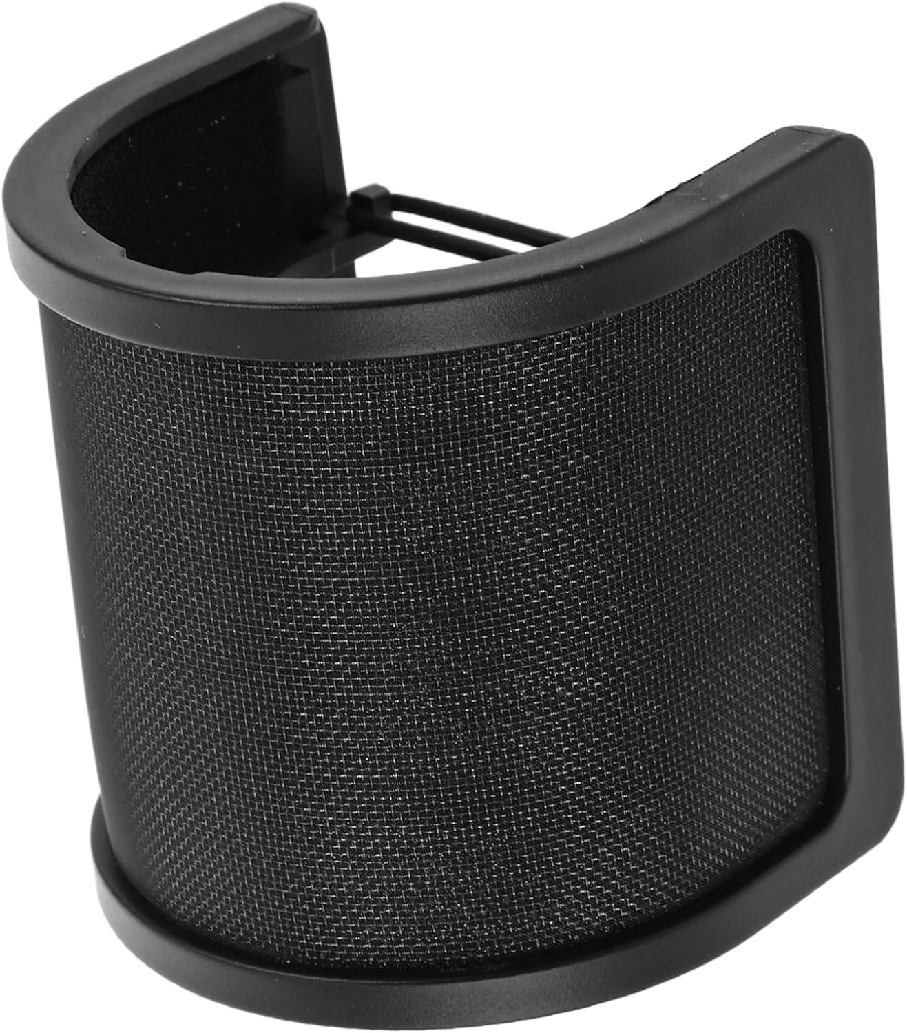 BESPORTBLE U Shaped Dual Layer Mic Windscreen Shield for Studio Recording Essential Microphone Isolation Cover for Vocal Recording Live Streaming Voice Recognition