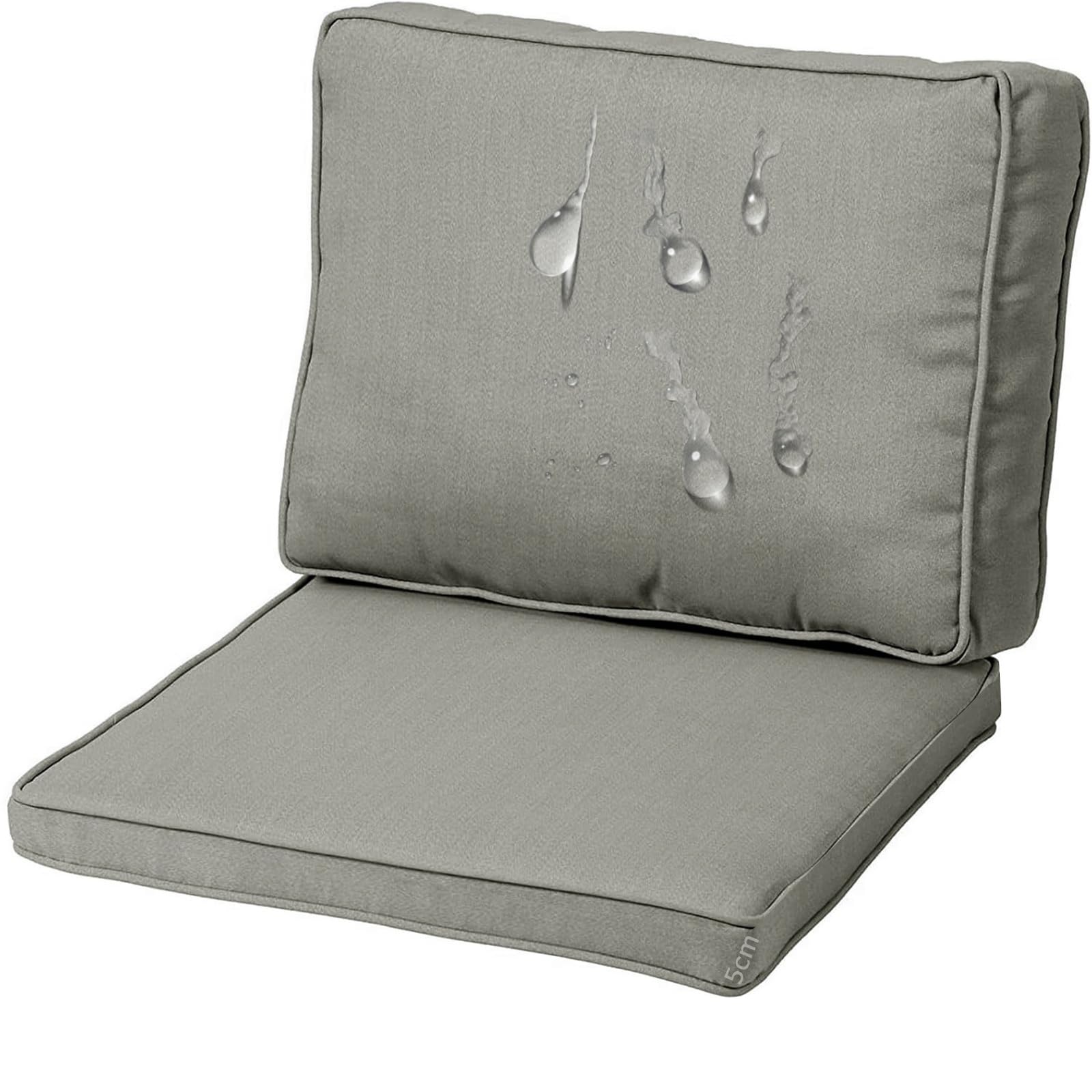 Coussin de jardin imperméable 40x60 pour soulager les assises dures de terrasse