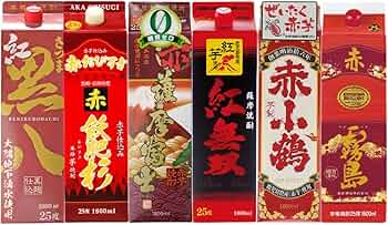 Amazon.co.jp: 赤芋焼酎 パック 飲み比べ 6本セット 1.8L 25度 赤霧島