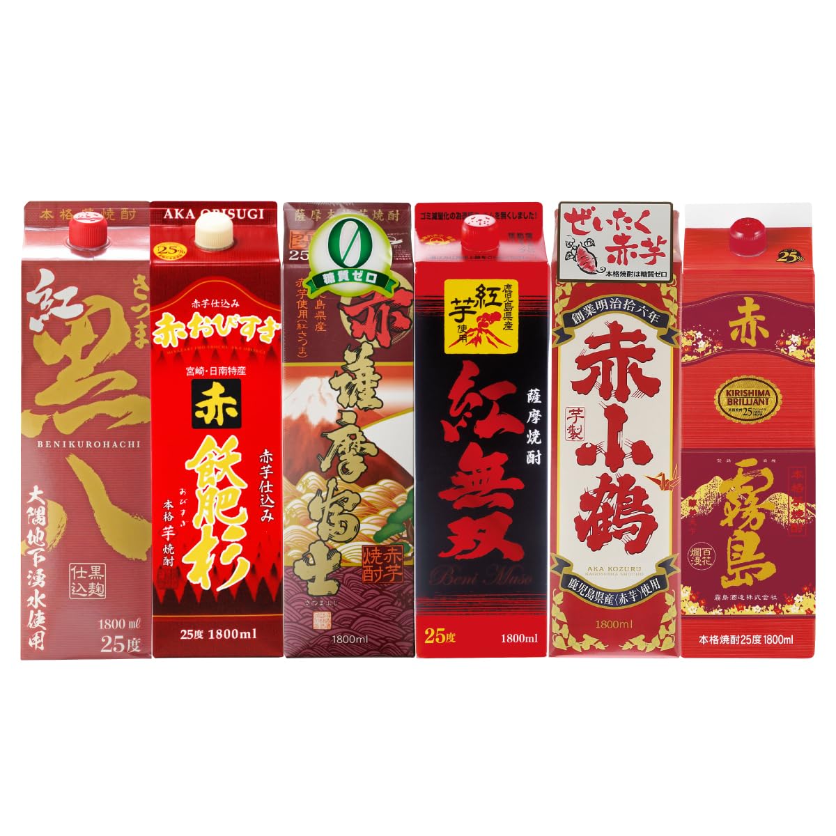 鹿児島・大分産 芋・麦焼酎25度・20度1.8㍑×6本Fセット 鹿児島・大分産 芋・麦焼酎25度・20度1.8㍑×6本F