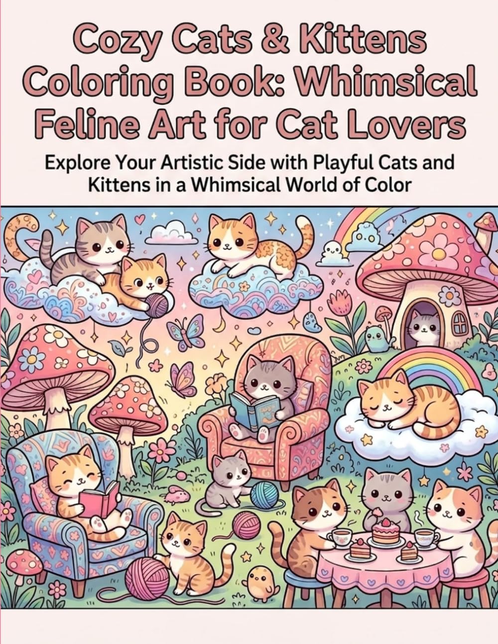 Cozy Cats & Kittens Coloring Book: Whimsical Feline Art for Cat Lovers: Charming Illustrations of Playful Kittens and Cats for Relaxation and Creativity (Cozy Cat Coloring book)