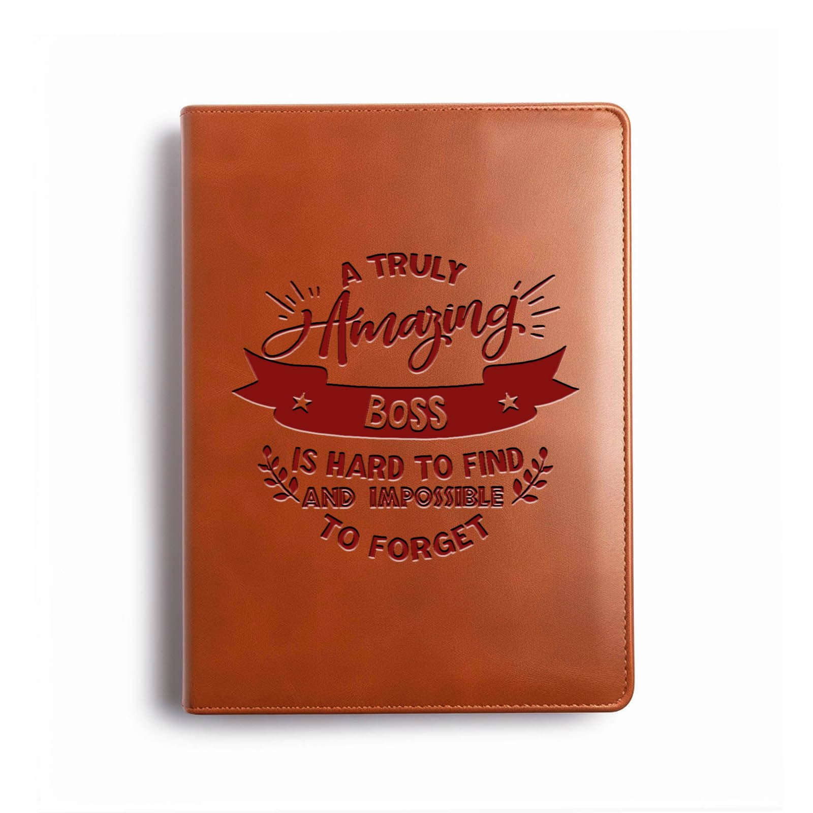 A Truly Amazing Boss is Harnd to Find Leather Notebook Boss Retirement Gift Leather Journal Notebook Thank You Retirement Leaving Gift for Woman Men Coworker (boss)