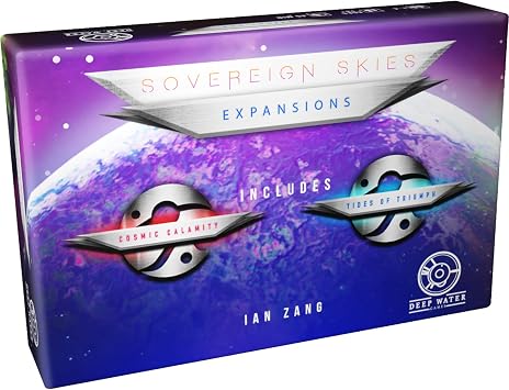 Deep Water Games | Sovereign Skies Cosmic Calamity And Tides Of Triumph Expansion | Board Game Expansion, 18 Cosmic Calamity Cards, 18 Tides Of Triumph Cards | 1-4 Players | 45 Minutes