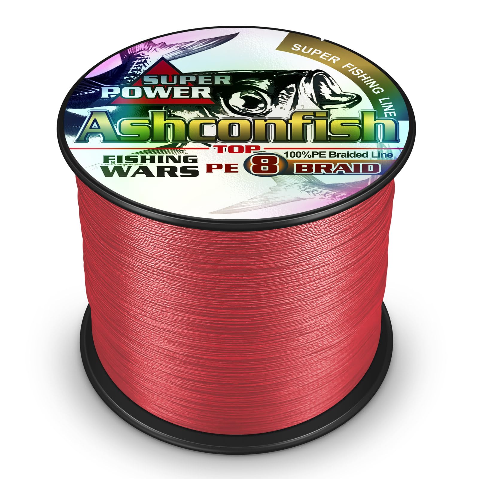 Ashconfish Braided Fishing Line-8 Strands Super Strong Fishing Wire 1000M/1093Yards 30LB-Abrasion Resistant Braided Lines-Incredible Superline-Zero Stretch-Superfine Diameter- Red — image 1