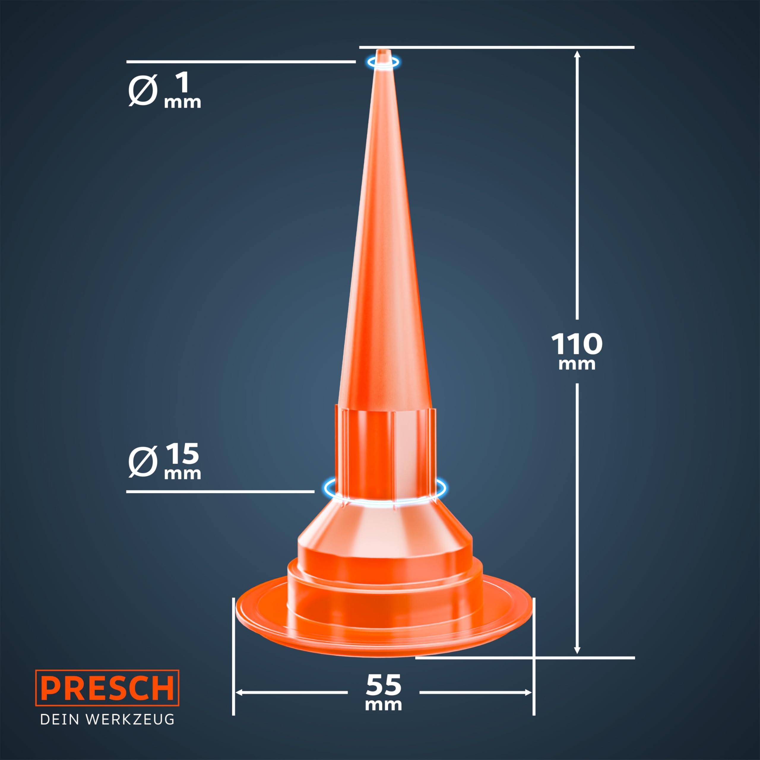 Presch Pistola Silicone 600ml con 2 ugelli – Rapporto 24:1 & 12:1 per sigillanti e adesivi (acrilico) – Pistola per sacchetti girevole 360° con impugnatura antiscivolo