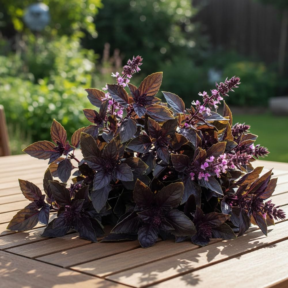 Basil Violetto Aromatico Seeds – Heritage Italian Purple Basil – Intensely Aromatic Leaves – Easy to Grow – Ideal for Pots, Containers & Garden