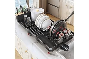 16.5" to 27" Extendable Multifunctional Extra Large Dish Drying Rack