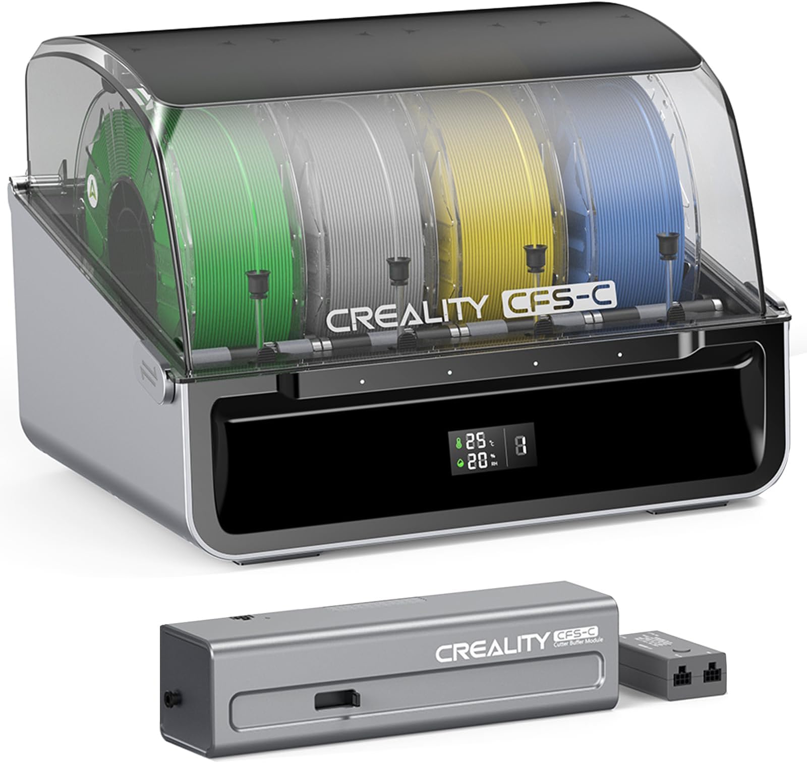 CFS-C, Multi-Color Printing Upgrade Filament System, Easy Installation External Cutting And Buffering System, Auto Filament Switch, Complete Retrofit For K1 SE, K1, K1C, K1 Max 3D Printer