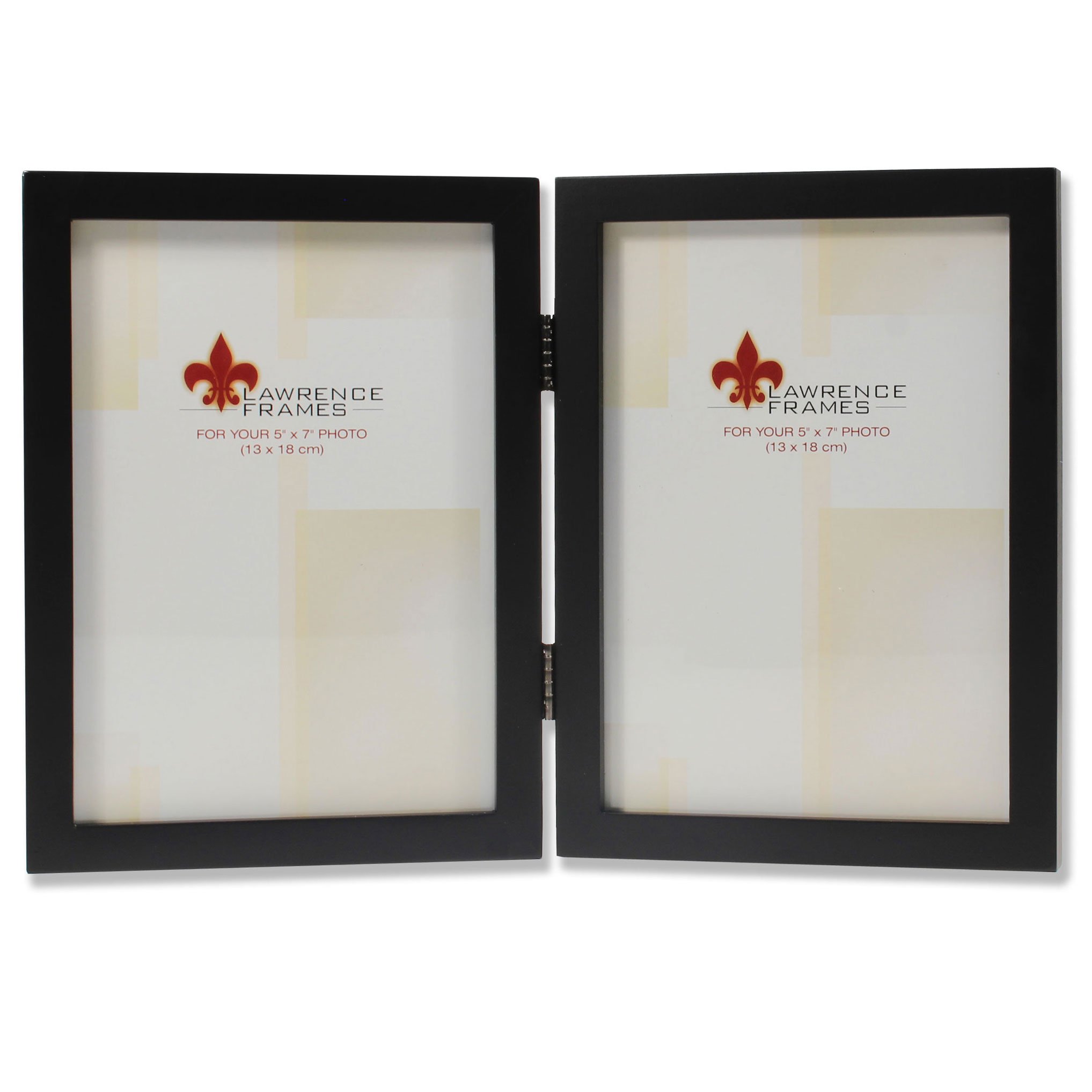 Lawrence Frames Menteşeli Çift Siyah Ahşap Resim Çerçevesi, Galeri Koleksiyonu, 15 x 17 cm